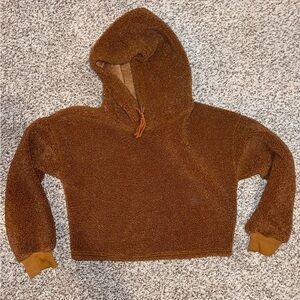 Cropped Teddy Bear Hoodie